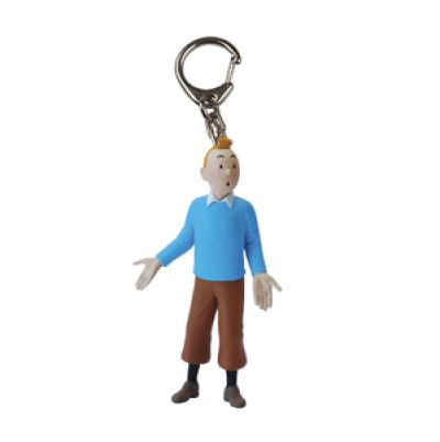 Tintin PVC Key Ring Big 42488 Tintin Pull Bleu 8,5cm Orange
