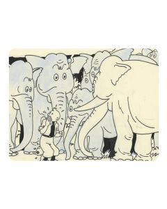 Tintin cartoleria 09012 Mousepad Elephants
