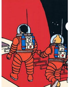 Tintin Cartoleria 15123 Plastic Sleeves - A4 Tintin & Haddock Moon