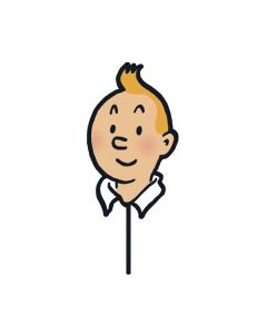 Tintin Cartoleria 16014 Masque Tintin Baton Plastique