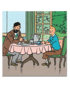 Tintin cartoleria 16022 Magnet - Aimant Tintin/Haddock petit déjeuner
