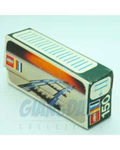 1966 Lego 150 Straight Tracks + Box Green