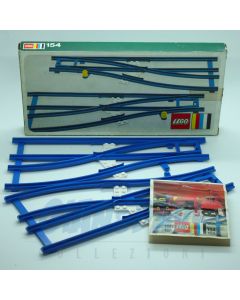 1967 Lego 154 Switch Tracks + Box Green Closed