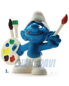 2.0089 20089 Artist Smurf Puffo Artista 1A