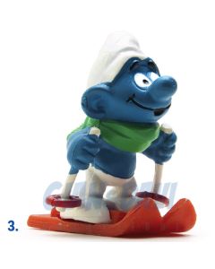 2.0091 20091 Skier Smurf Puffo Sciatore 3A