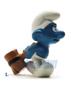 2.0096 20096 Sledgehammer Smurf Puffo con Martello dietro 1A
