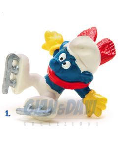 2.0121 20121 Ice Skater Smurf Puffo Pattinatore Ghiaccio 1A