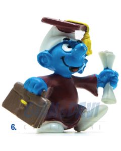 2.0130 20130 Graduation Smurf Puffo Laureato 6A