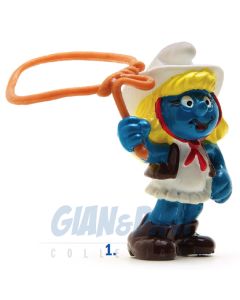2.0147 20147 Cowgirl Smurfette Smurf Puffo Puffetta del West 1A