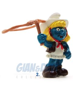 2.0147 20147 Cowgirl Smurfette Smurf Puffo Puffetta del West 2A