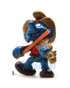 2.0159 20159 Violin Smurf Puffo Cow Boy con Violino 3A