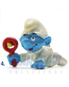 2.0179 20179 Baby White Smurf Puffo Bimbo Bianco 4A