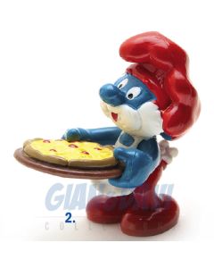 2.0180 20180 Papa Smurf With Pizza Grande Puffo Pizzaiolo 2A