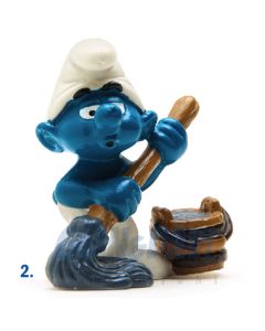 2.0193 20193 Mop & Bucket Smurf Puffo Sguattero 2A