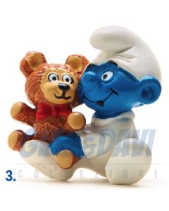 2.0205 20205 Baby with teddy Smurf Puffo Bimbo con Orsetto 3A