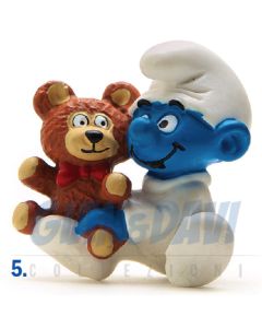 2.0205 20205 Baby with teddy Smurf Puffo Bimbo con Orsetto 5A