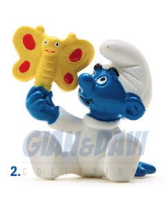 2.0218 20218 Baby with Butterfly Smurf Puffo Bimbo con Farfalla 2A 