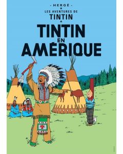 Tintin Moulisart Poster 22020 Tintin en Amerique 70x50cm
