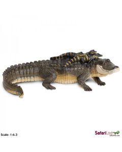 259629 ALLIGATOR WITH BABIES ALLIGATORE 30CM