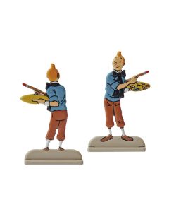 Tintin Figurines en Alliage en relief 29231 TINTIN PEINTRE