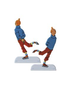 Tintin Figurines en Alliage en relief 29232 TINTIN PATINEUR