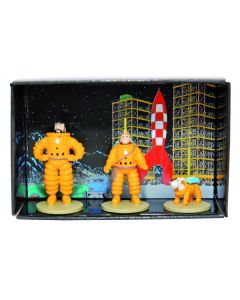 Tintin Figurines en Alliage 29255 Moon box set 3 mini figurines Diorama