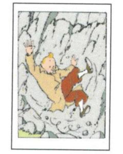 Tintin Moulinsart Double Postcard 16,5x12,5cm - 31013 Tintin Chute