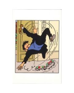 Tintin Moulinsart Double Postcard 16,5x12,5cm - 31024 Haddock Chute