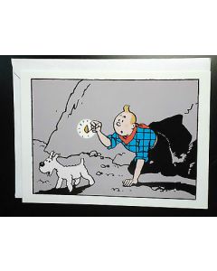 Tintin Moulinsart Double Postcard 16,5x12,5cm - 31129 Tintin Alumette