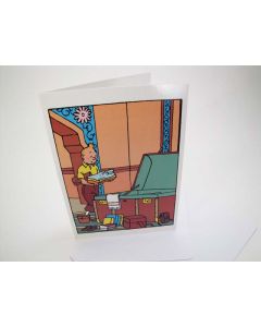 Tintin Moulinsart Double Postcard 16,5x12,5cm - 31110 Tintin Malle