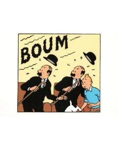 Tintin Moulinsart Double Postcard 16,5x12,5cm - 31111 Dupondt Boum