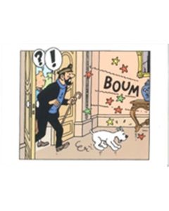 Tintin Moulinsart Double Postcard 16,5x12,5cm - 31113 Milou Haddock Boum