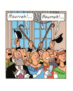 Tintin Moulinsart Double Postcard 16,5x12,5cm - 31119 Hourrah