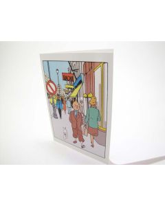 Tintin Moulinsart Double Postcard 16,5x12,5cm - 31123 Trattoir