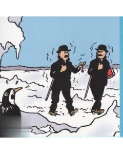 Tintin Moulinsart Postcard Carte Double 15x15cm - 3118202 Pingouin