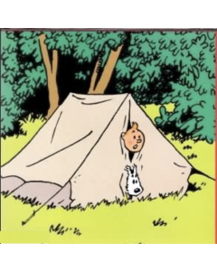 Tintin Moulinsart Postcard Carte Double 15x15cm - 3118206 Tente