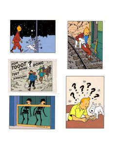 Tintin Moulinsart Postcard 15x10cm - 2118985 Set 5 Carte Postales