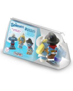 Plastoy 3 Figurines de Bain Schtroumpfs Puffi Puffo Smurf Smurfs Peyo