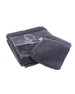 Tintin Linge de Maison 130331 Serviette + Gant Towel + Facecloth 50x100 Gris Acier