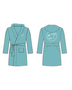 Tintin Linge de Maison 130321 Peignoir Tintin & Milou - Aqua Marine 6-8Ans