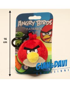 App Toys Giochi Preziosi - Plush Angry Birds - Backpack Clip Red Rosso