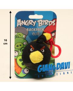 App Toys Giochi Preziosi - Plush Angry Birds - Backpack Clip Bomb Nero