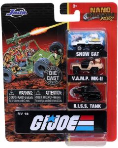 Jada Die Cast Gi Joe 7429 SNOW CAT V.A.M.P. MK-II H.I.S.S. TANK 1:87 Scale3-Pack