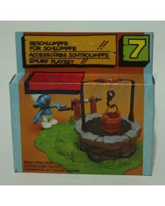 4.0090 40090 Playsat 7. Well Playset Smurf Pozzo dei Puffi 2A + BOX 2 da montare
