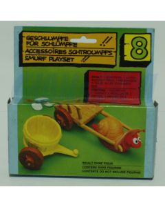 4.0100 40100 Playsat 8. Snail & Cart Playset Smurf Carro Puffi 2B + BOX 2