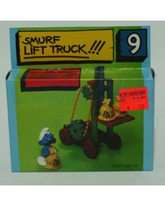4.0110 40110 Playsat 9. Forklift Smurf Muletto dei Puffi 1A + BOX 4