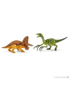 Schleich Dinosaurs 42217 Triceratopo e Terizinosauro Piccoli