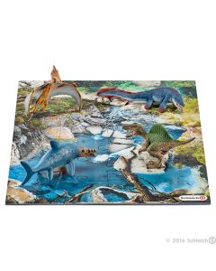 Schleich Dinosaurs 42330 Puzzle & Mini Dinosaurier Set Marino