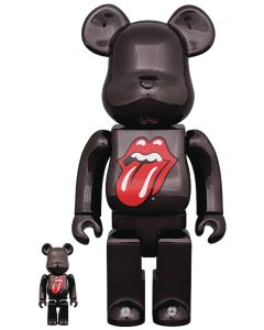 Medicom Toy BE@RBRICK The Rolling Stones Plips & Tongue Black Bears 400% + 100%
