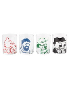 Tintin Vaisselle Tintin & Côté Table 47016 Pack 4 glasses Characters